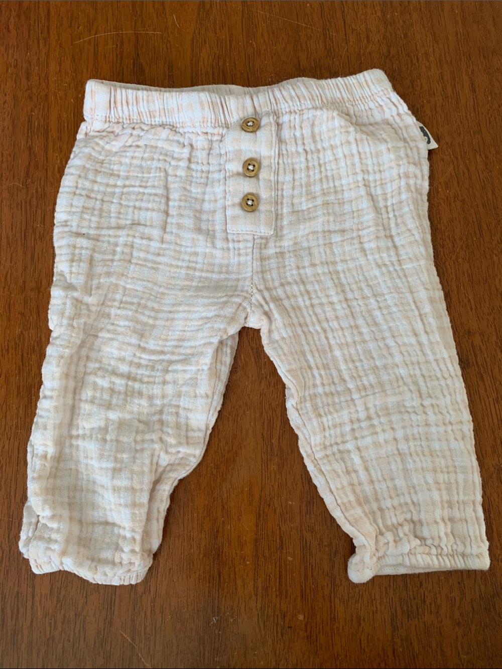 🍊5/$25 Rabbit + Bear Organic Cream and Pink Baby Pants size 3-6m